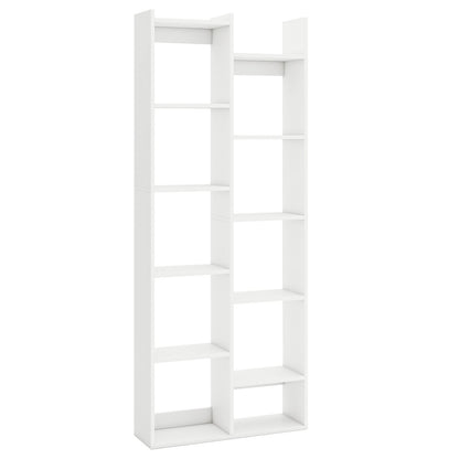 11-Tier Modern Book Organizer Bookcase with Anti-Tipping Kits-Natural
