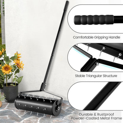 18/21 Inch Manual Lawn Aerator with Detachable Handle-21 inches