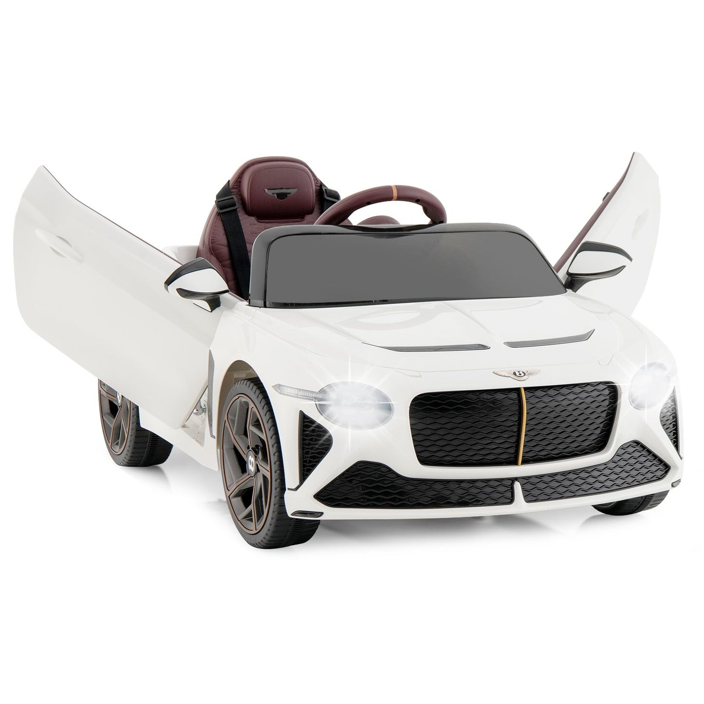 12V Powered Car Kids Ride-on Racer Car Licensed Bentley Bacalar-Black