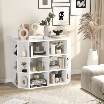 3-Tier Corner Cabinet with Charging Station for Bedroom-Gray