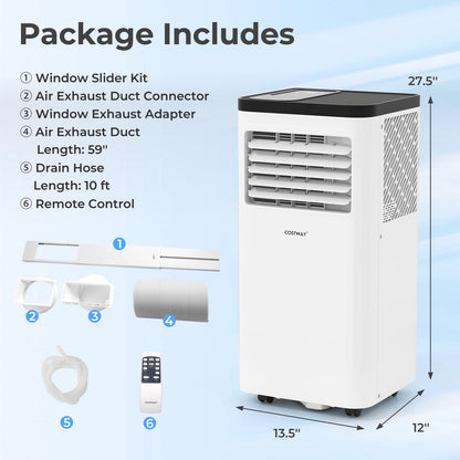 10000 BTU Portable Air Conditioner 3 in 1 Floor AC Unit Fan and Dehumidifier for Room
