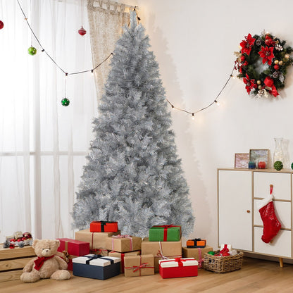 Artificial Xmas Tree with Branch Tips and Warm White LED Lights-5FT