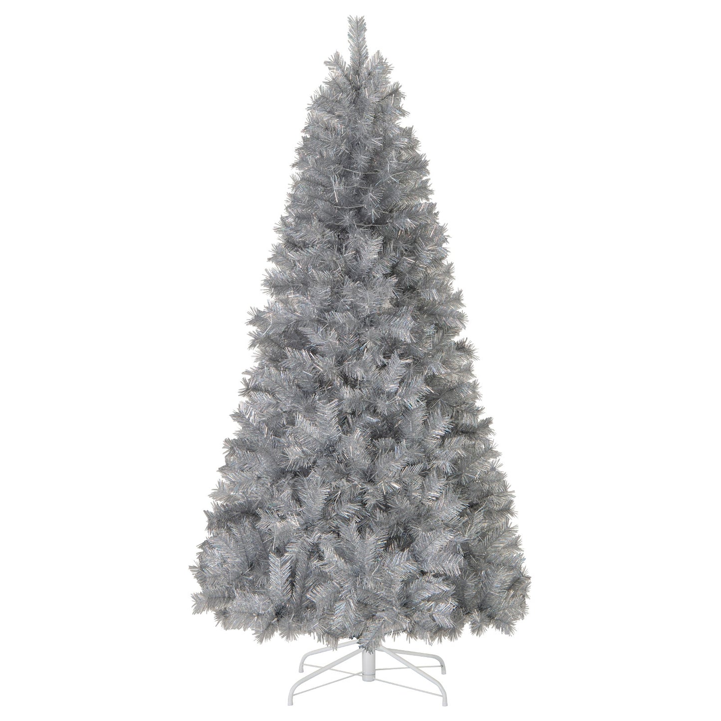 7-foot artificial Christmas tree with branch tips and warm white LED lights, designed for holiday decor by Wilsons Home Store