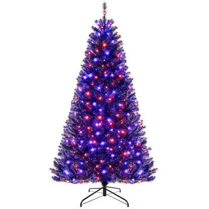 6/7/8 Feet Artificial Christmas Tree with 6 Lighting Modes and Spooky Sounds-L