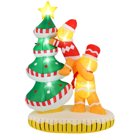 7 ft Inflatable Christmas Tree with 7Internal LED Lights and Built-in Fan