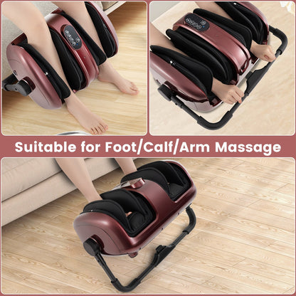 Foot and Calf Massager with Heat for Blood Circulation Pain Relief-Black