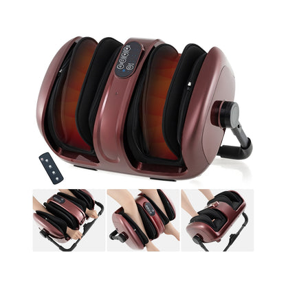 Foot and Calf Massager with Heat for Blood Circulation Pain Relief-Black