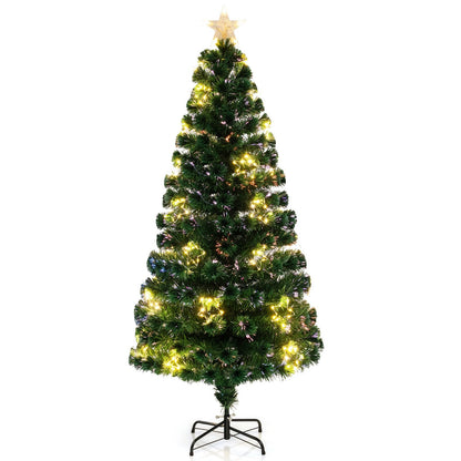 Pre-Lit Artificial Xmas Tree with Top Star and Branch Tips-4 FT