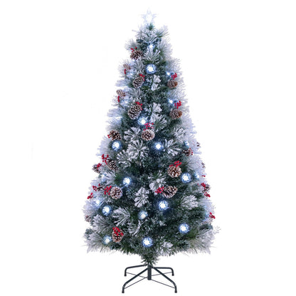 5 FT Flocked Christmas Tree with 8 Lighting Modes