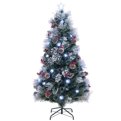 5 FT Flocked Christmas Tree with 8 Lighting Modes