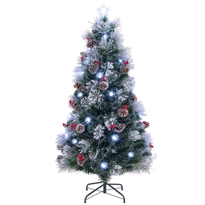 6 FT Flocked Christmas Tree with 8 Lighting Modes