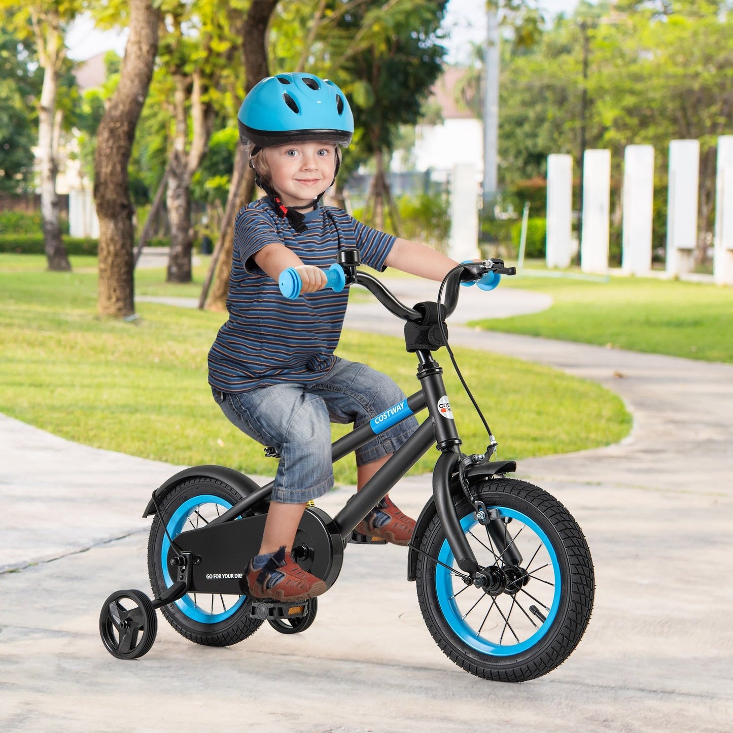 Kids Bike with Adjustable Handlebar and Saddle Black-16 inches