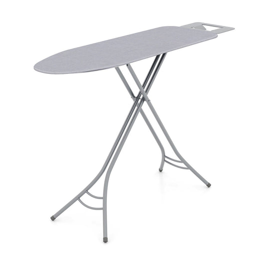Foldable Ironing Board with Iron Rest and Adjustable Height-Gray