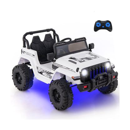 12V Kids Ride-on Jeep Car with 2.4 G Remote Control-Solid Black