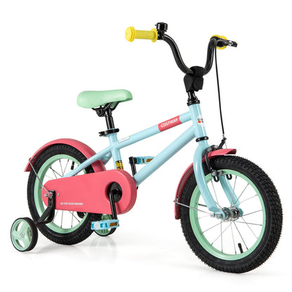 Kids Bike with Adjustable Handlebar and Saddle Blue-12 Inches