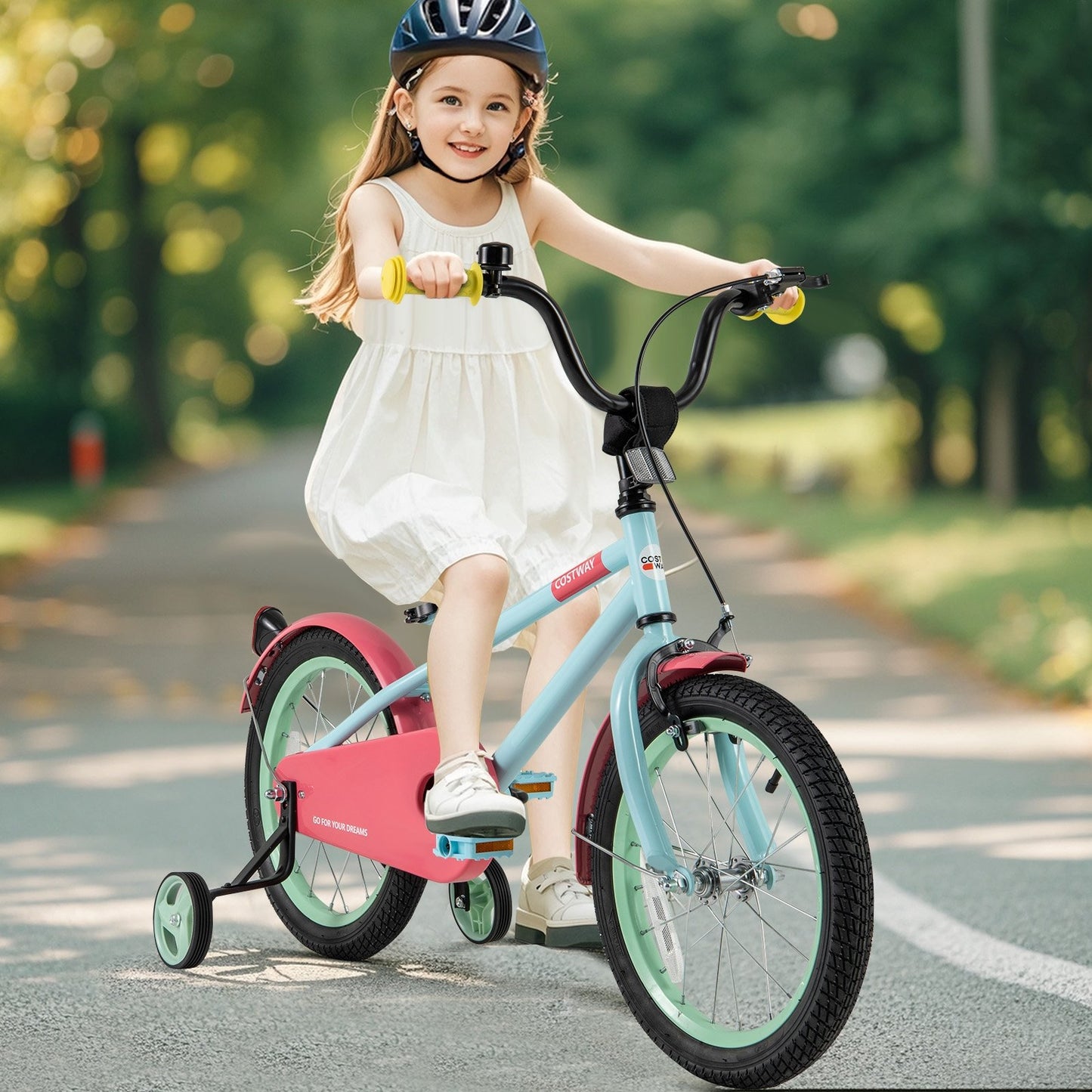 Kids Bike with Adjustable Handlebar and Saddle Blue-12 Inches