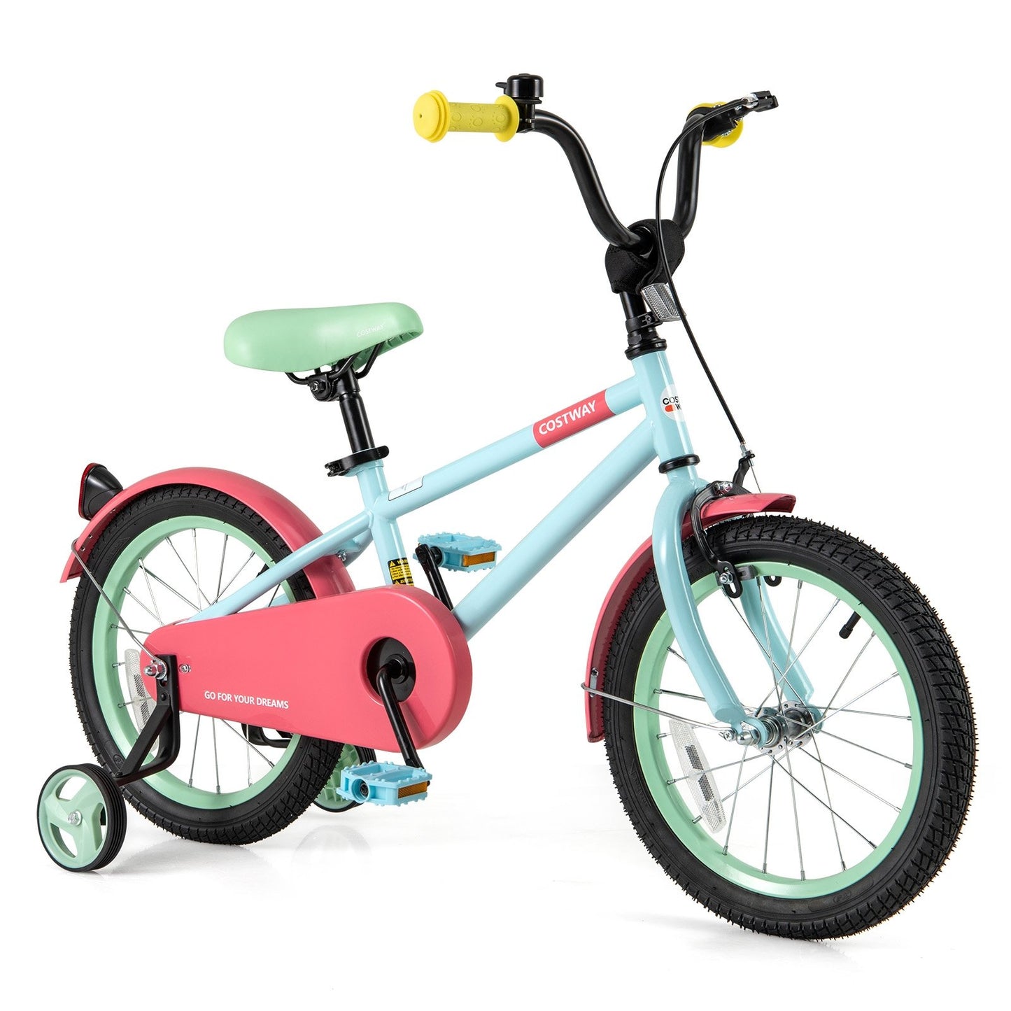 Kids Bike with Adjustable Handlebar and Saddle Blue-12 Inches