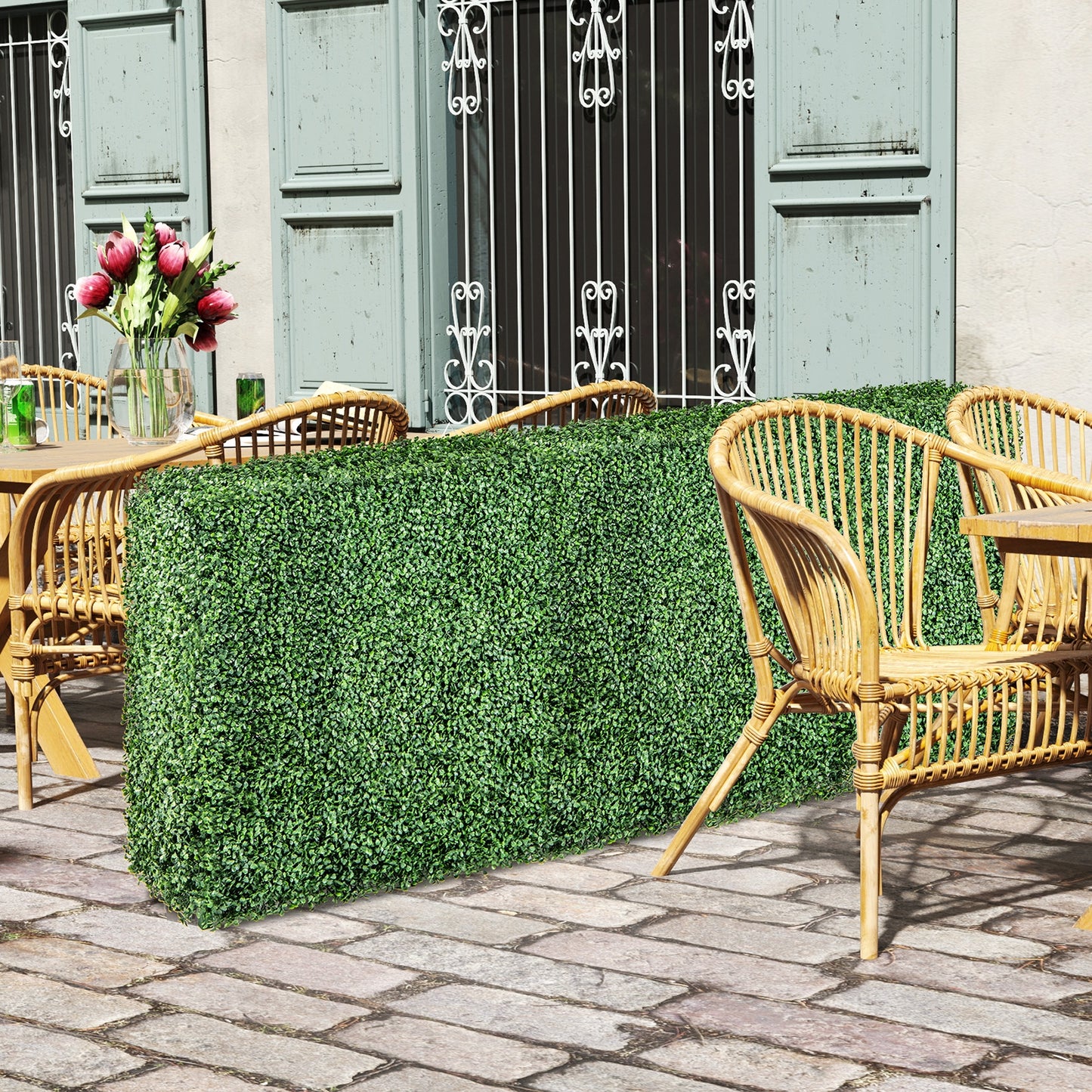 Faux Greenery Room Divider Decorative Privacy Screen Fence Hedge Wall-S