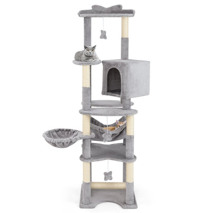 69 Inch Multi-level Cat Tree with Top Perch and Cozy Condo