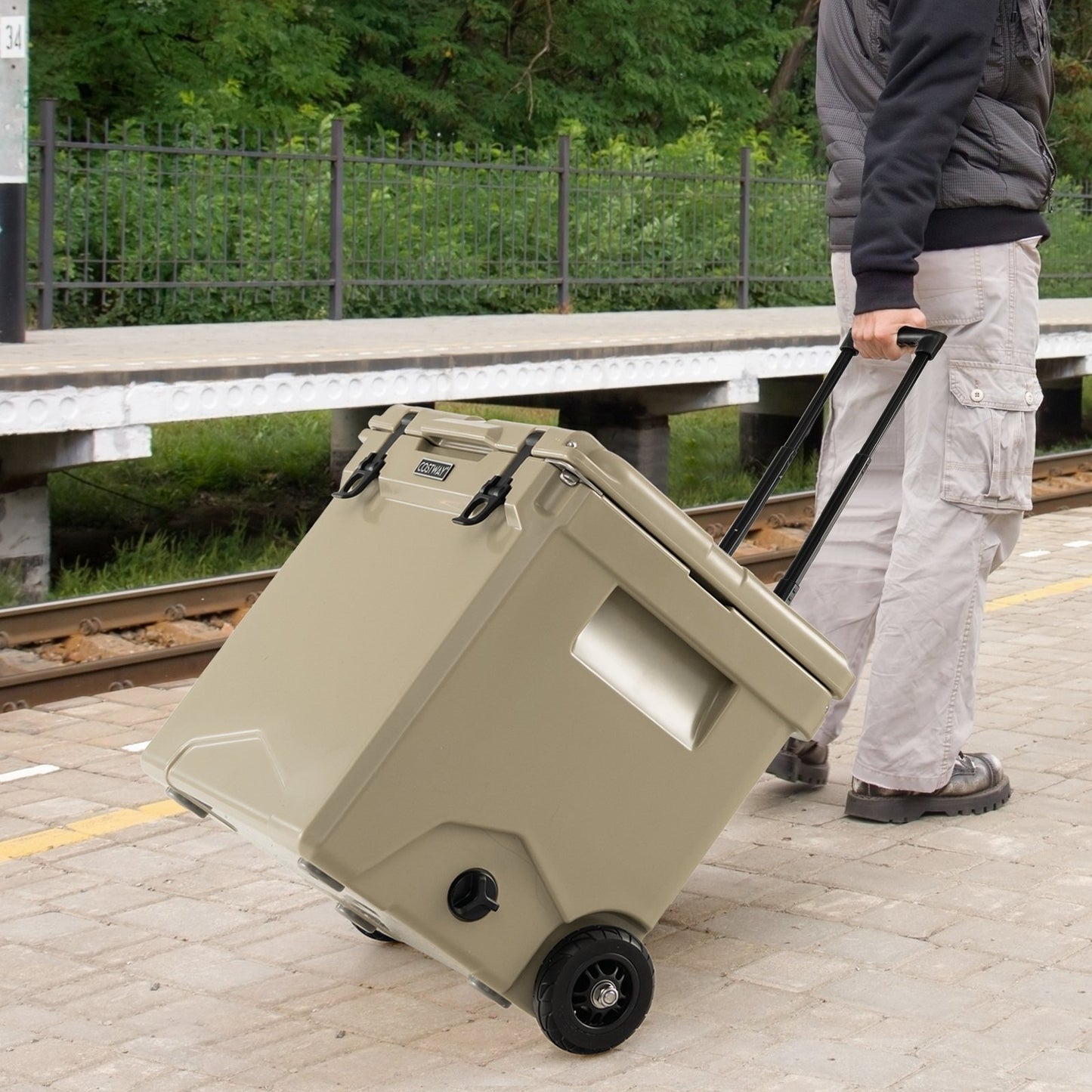 42 Quart Hard Cooler with Wheels and Handle