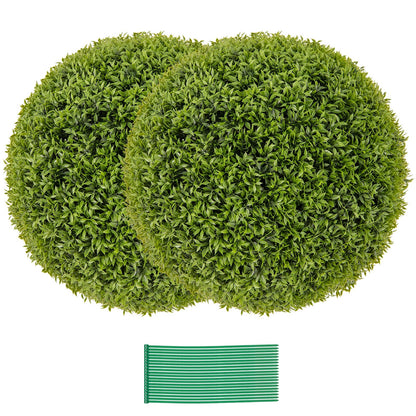 2 PCS 20 Inch Artificial Plant Boxwood Topiary Ball-M