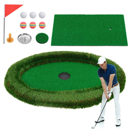 Floating Golf Green Oval Floating Chipping for Pool