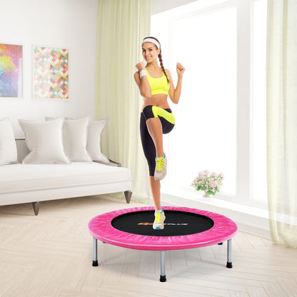 36 Inch Mini Folding Trampoline Portable Recreational Fitness Rebounder-Blue