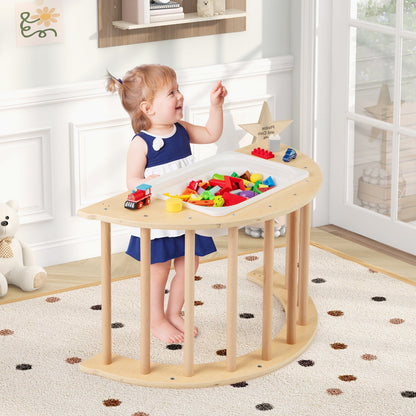 6 in 1 Kids Climbing Arch Playset wIth Removable Cushion and Stoppers-Multicolor