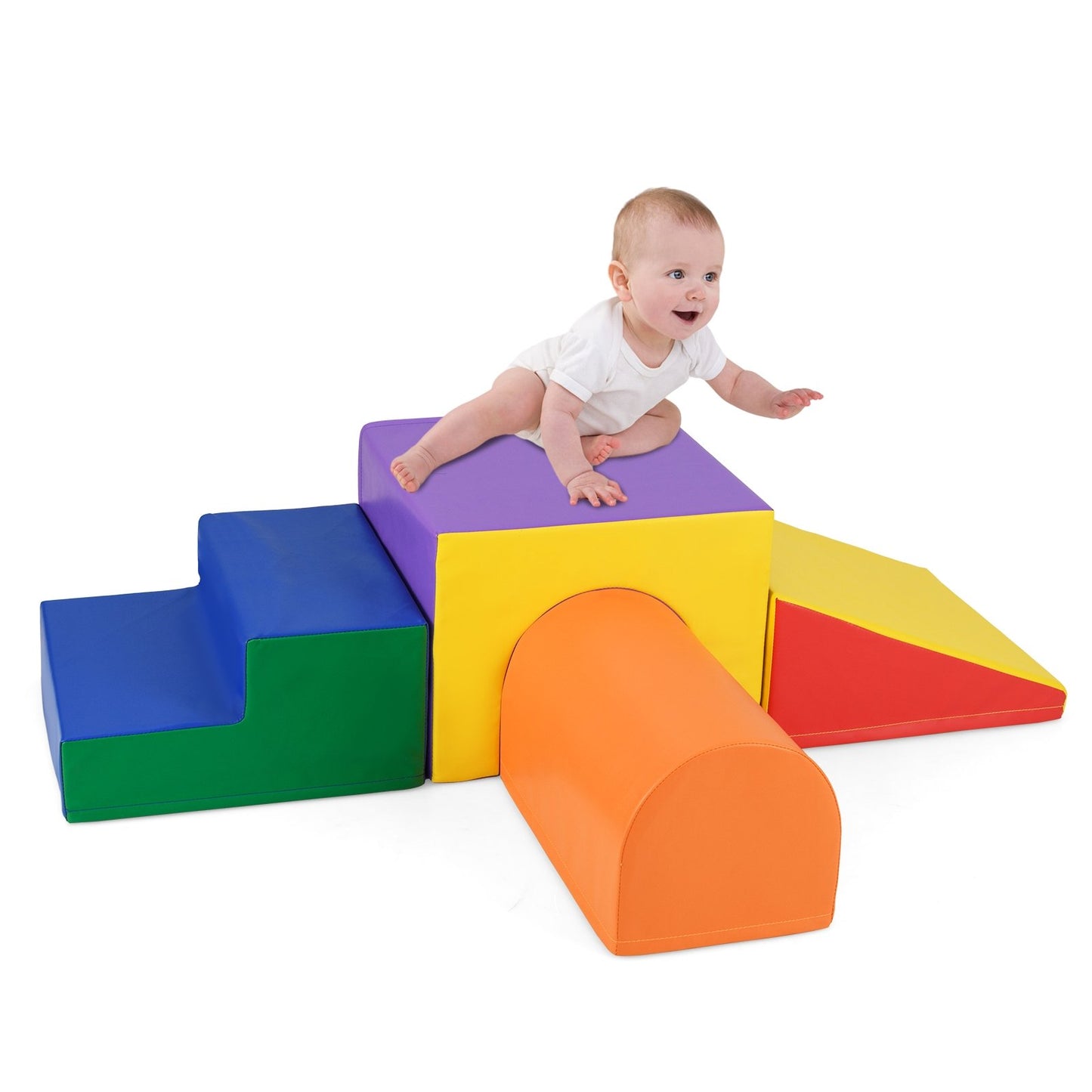 Climb and Crawl Foam Block Play Set for Infant Baby-Multicolor