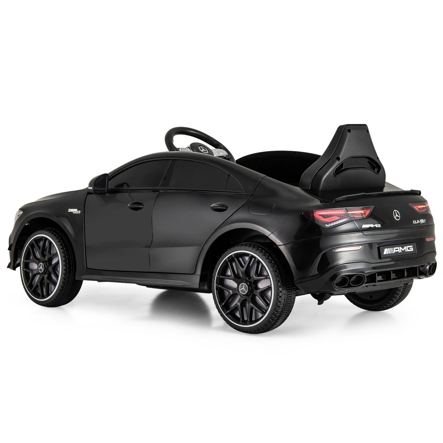 12V Kids Ride on Car Mercedes-Benz AMG CLA 45 with Remote-Black