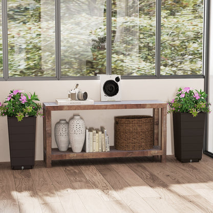 Modern Flower Planter for Front Porch and Lobby-Black