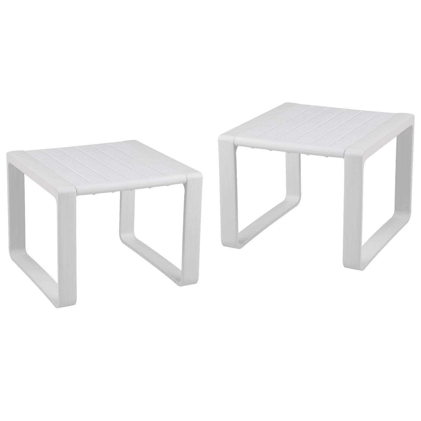 Weather Resistant Adirondack Outdoor Side Table Set of 2-Blue