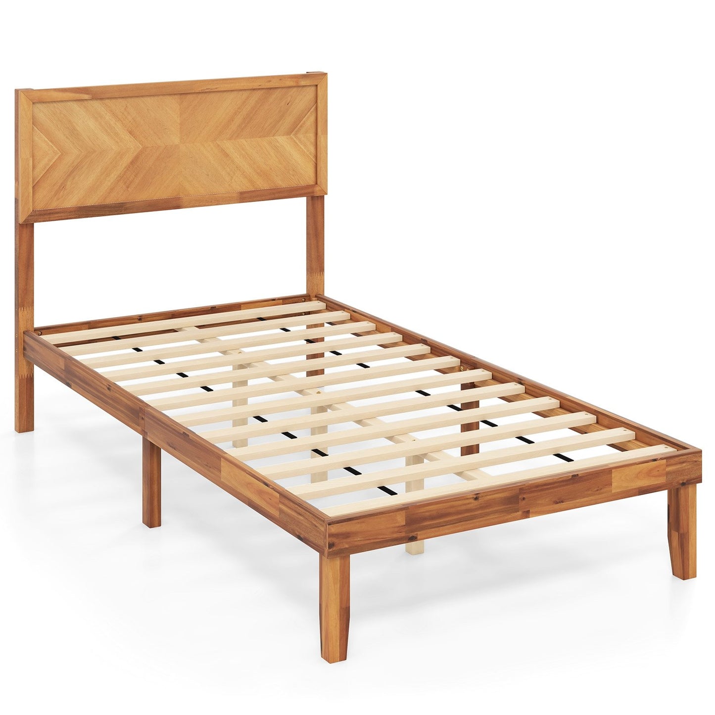 Twin/Full/Queen Size Bed Frame with Headboard and Storage Space-Queen Size