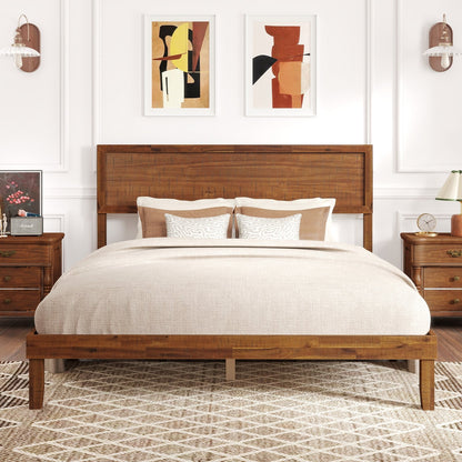 Twin/Full/Queen Size Bed Frame with Headboard and Wooden Slats Support-Twin Size