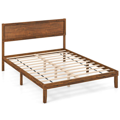 Twin/Full/Queen Size Bed Frame with Headboard and Wooden Slats Support-Twin Size