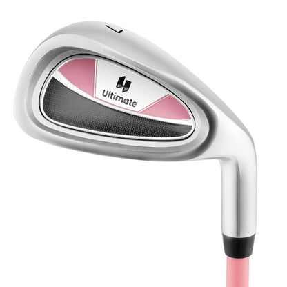 Junior #7 Iron for Kids with Fiberglass Shaft and Headcover-Blue