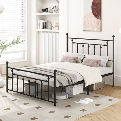 Full/Queen/Twin Size Heavy-duty Metal Bed Frame with Headboard-Twin Size