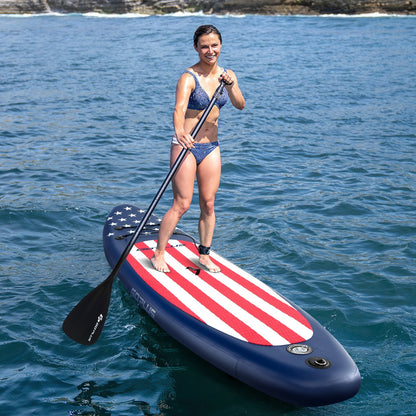 Inflatable Paddle Board with Removable Fin and Backpack-B