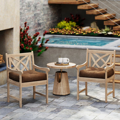 21 Inch  x 21 Inch Patio Chair Seat Cushion Pads for Indoor and Outdoor-Beige