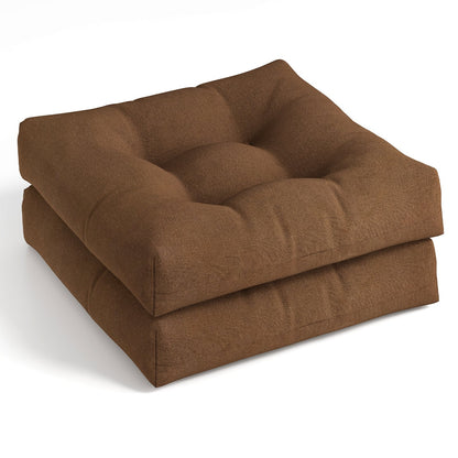 21 Inch  x 21 Inch Patio Chair Seat Cushion Pads for Indoor and Outdoor-Beige