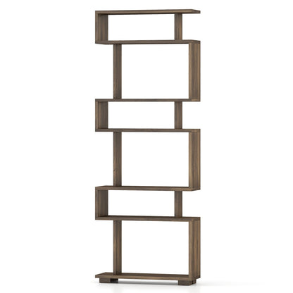 6-Tier Bookcase with Anti-Tipping Kit-Black
