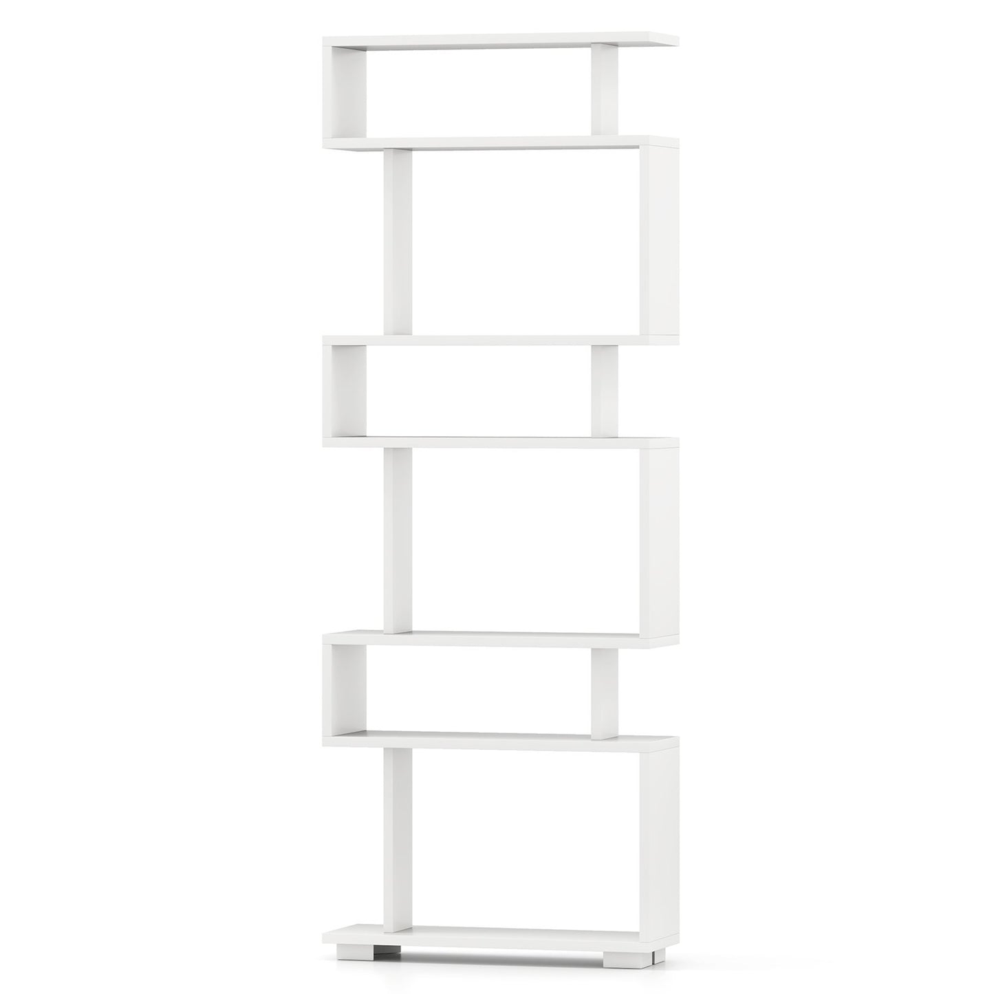 6-Tier Bookcase with Anti-Tipping Kit-Black
