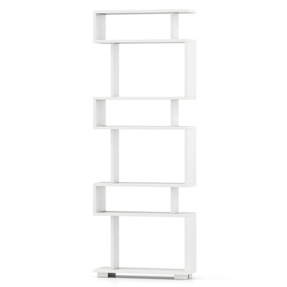 6-Tier Bookcase with Anti-Tipping Kit-Black