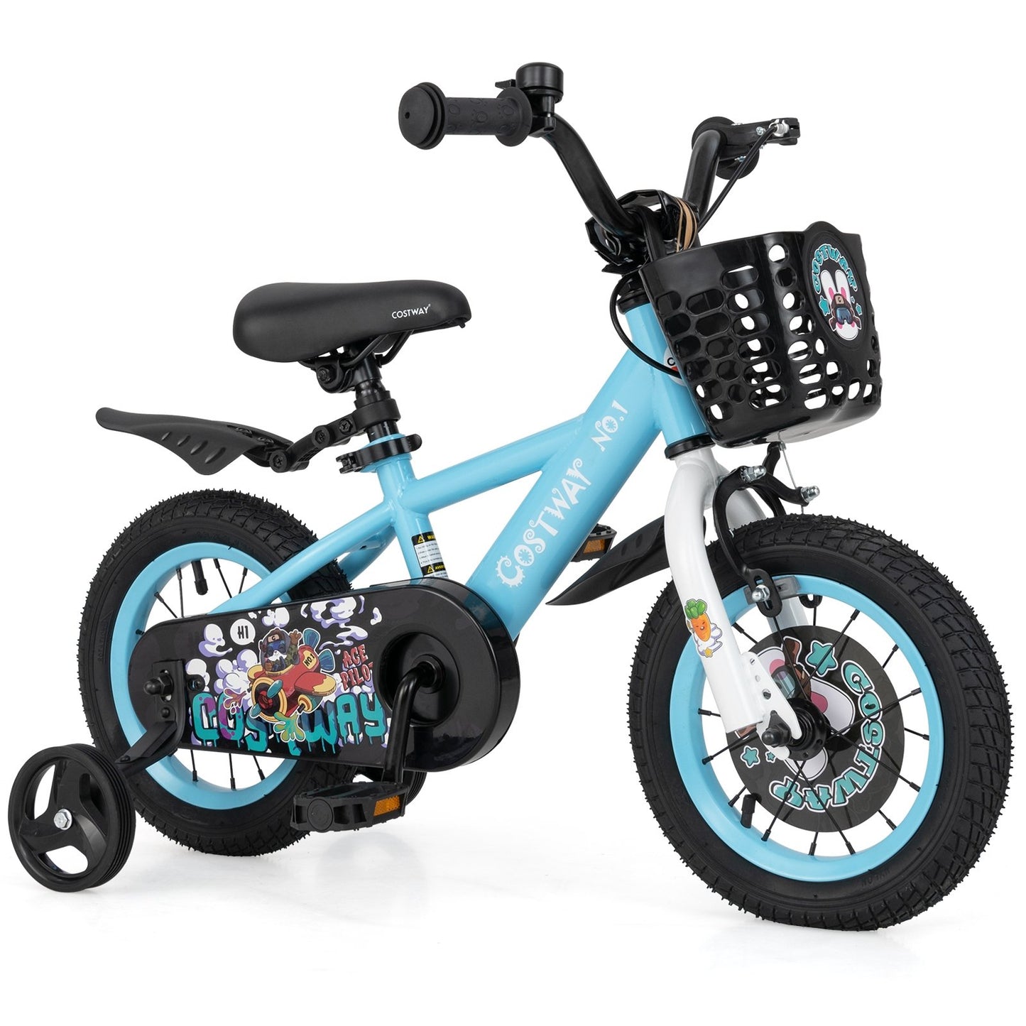 14 Inch Kids Bike with Adjustable Handlebar and Saddle for 3-5 Years Old-14 inches