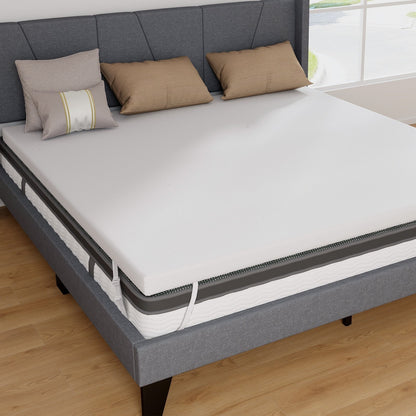 3 Inch Gel-Infused Memory Foam Mattress Topper with Removable Cover-Full Size