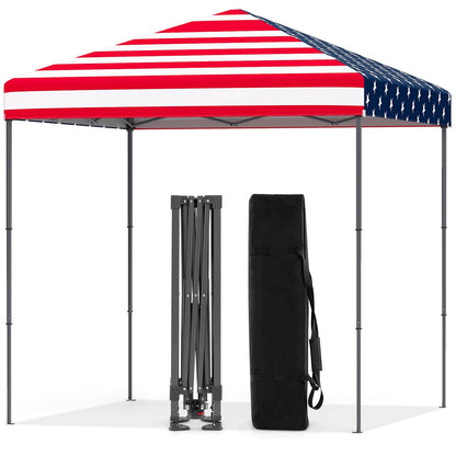 6.6 x 6.6 Feet Outdoor Pop-up Canopy Tent with UPF 50+ Sun Protection-Blue