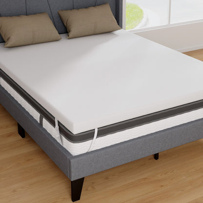 3 Inch Gel-Infused Memory Foam Mattress Topper with Removable Cover-Full Size