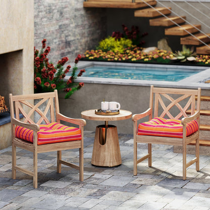 21 Inch  x 21 Inch Patio Chair Seat Cushion Pads for Indoor and Outdoor-Beige