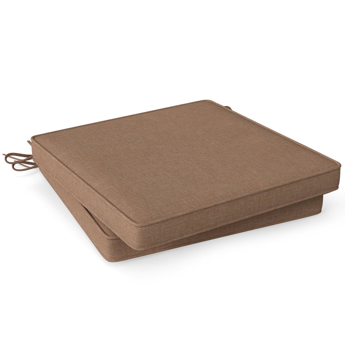 Outdoor Chair Cushion Set of 2 Waterproof Fade-Resistant Olefin Seat Cushions-Black