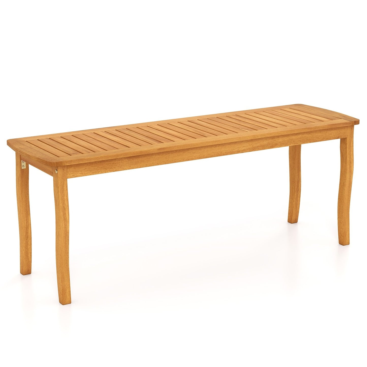 Acacia Wood Outdoor 48" Long Patio Dining Bench-2 Pieces